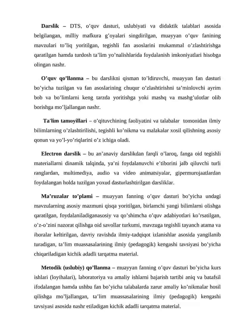 O’zbekiston Respublikasida Xalq ta’lim tizimi va uning turlari 2