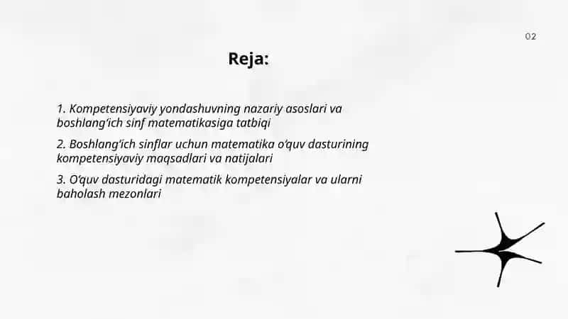 Boshlangʻich sinflarda matematika oʻqitishda kompetensiyaviy yondashuv. Òquv dasturi tahlili 2