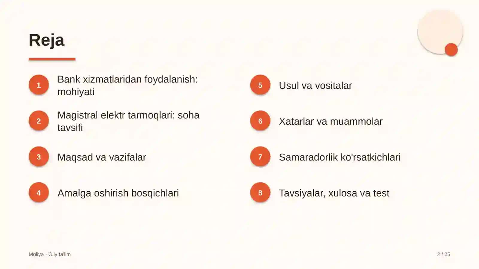 Magistral elektr tarmoqlarida bank xizmatlaridan foydalanish 2