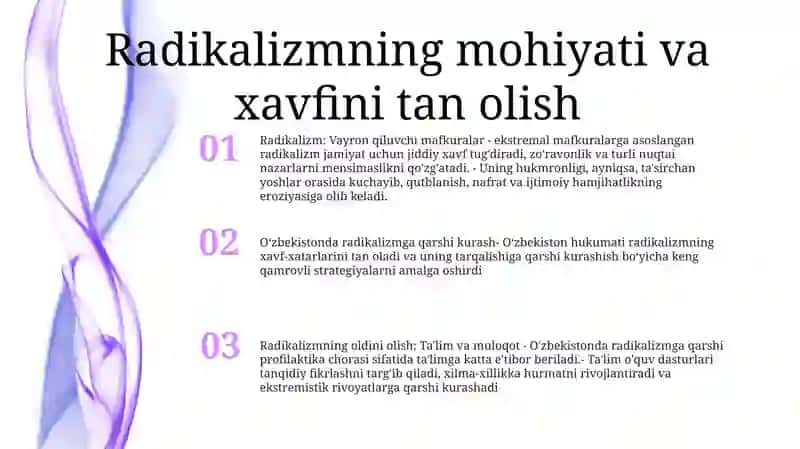 Oʻzbekiston Davlat Siyosatida Radikal Oqimlarga Qarshi Kurashishning YoʻNalishlari 2
