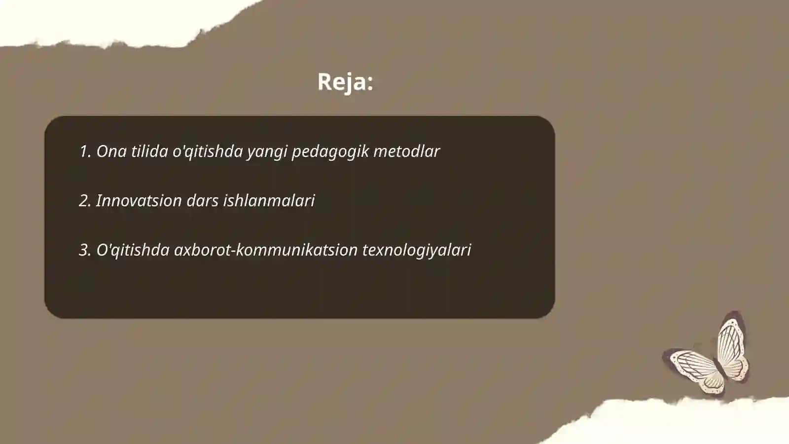 Ona tilida òqitishda pedagogik innovatsiyalar.Pedagogik innovatsiyalarning yuzaga kelishi tasnifi 2
