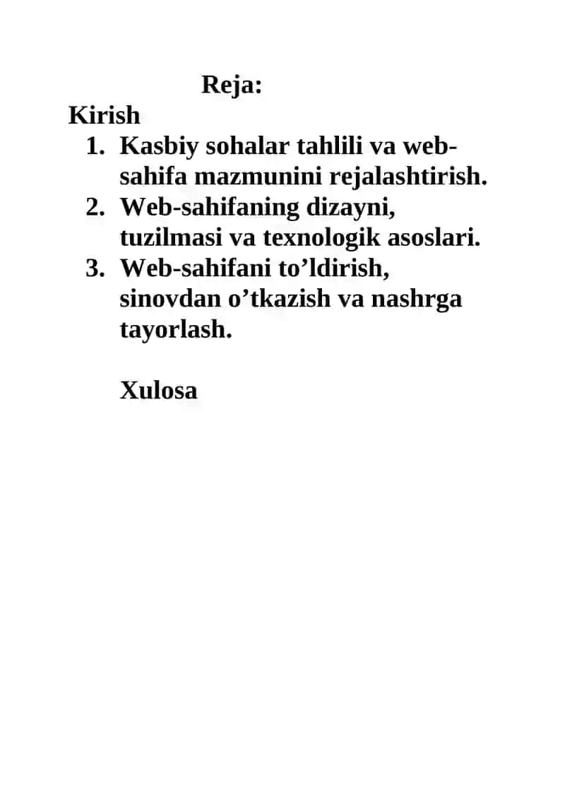 Kasbiy sohalar bo‘yicha web-sahifa yaratish 2
