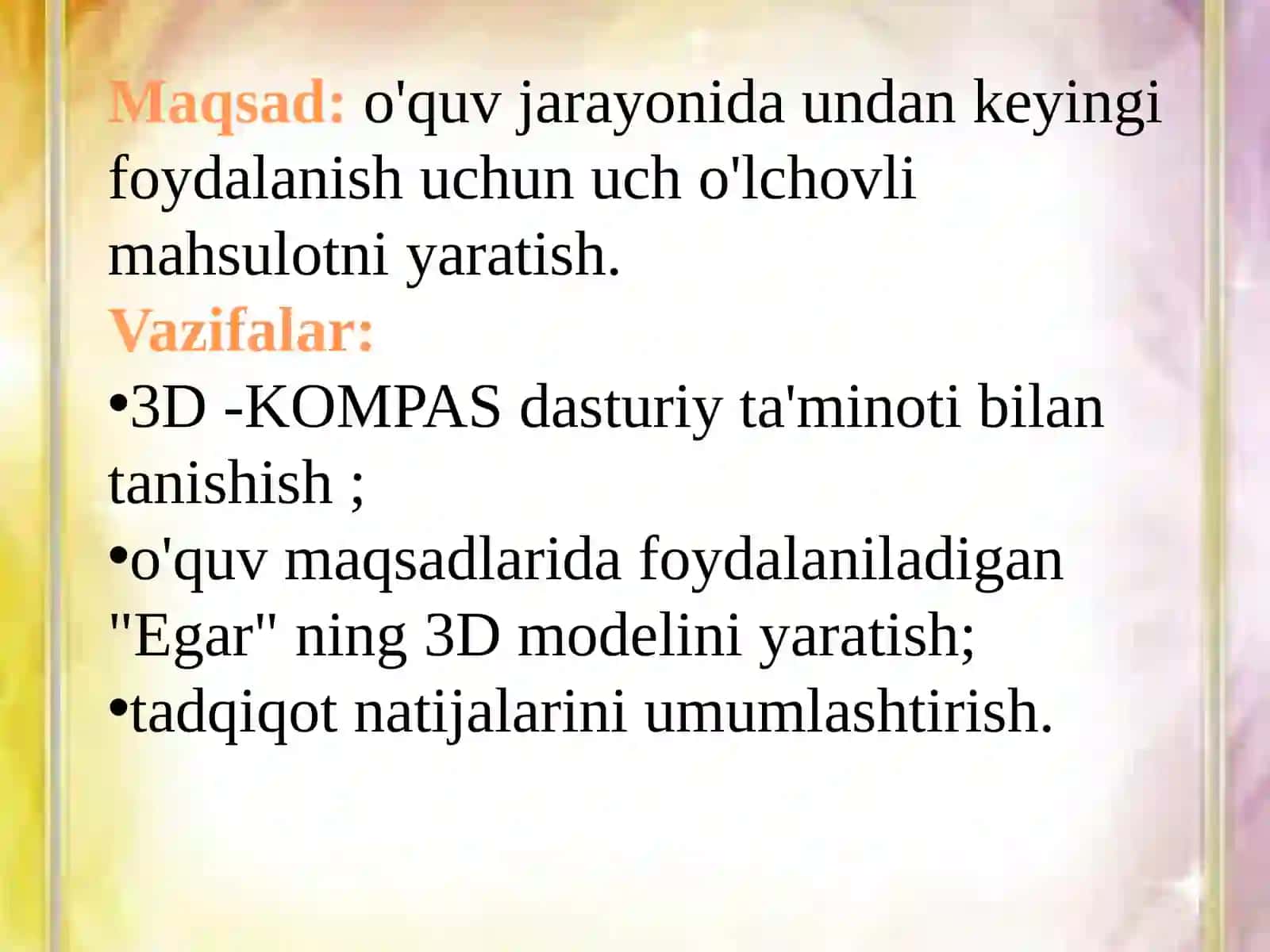 3D modelini yaratish 2