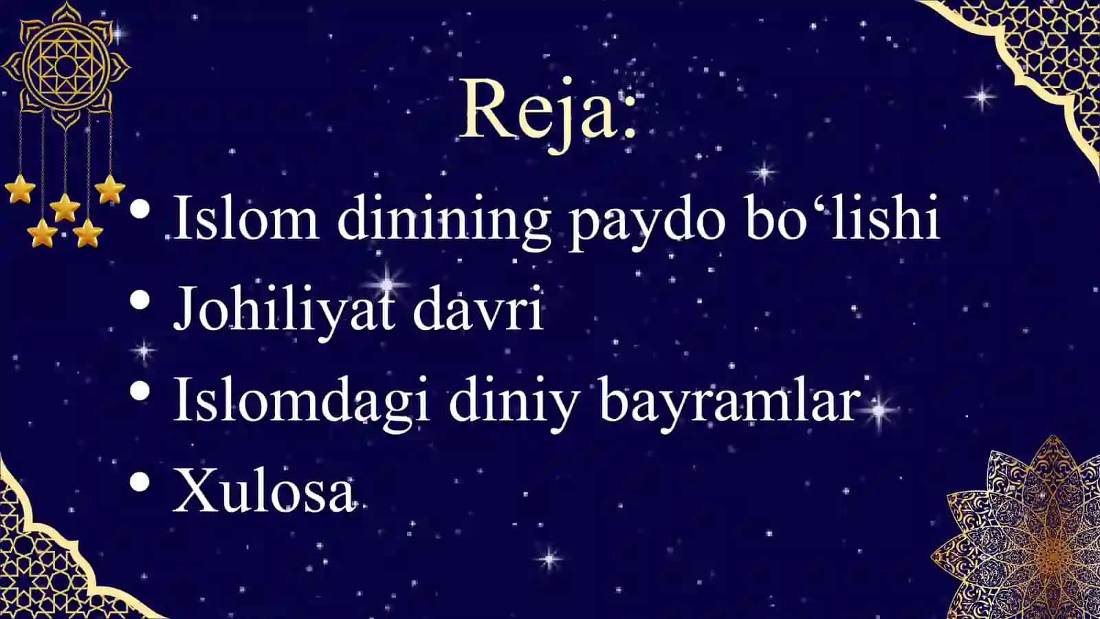 Islom dinining tarixi va mohiyati 2