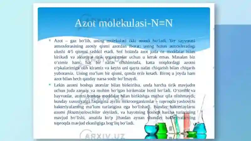 AZOT SAQLOVCHI BIRIKMALAR 2