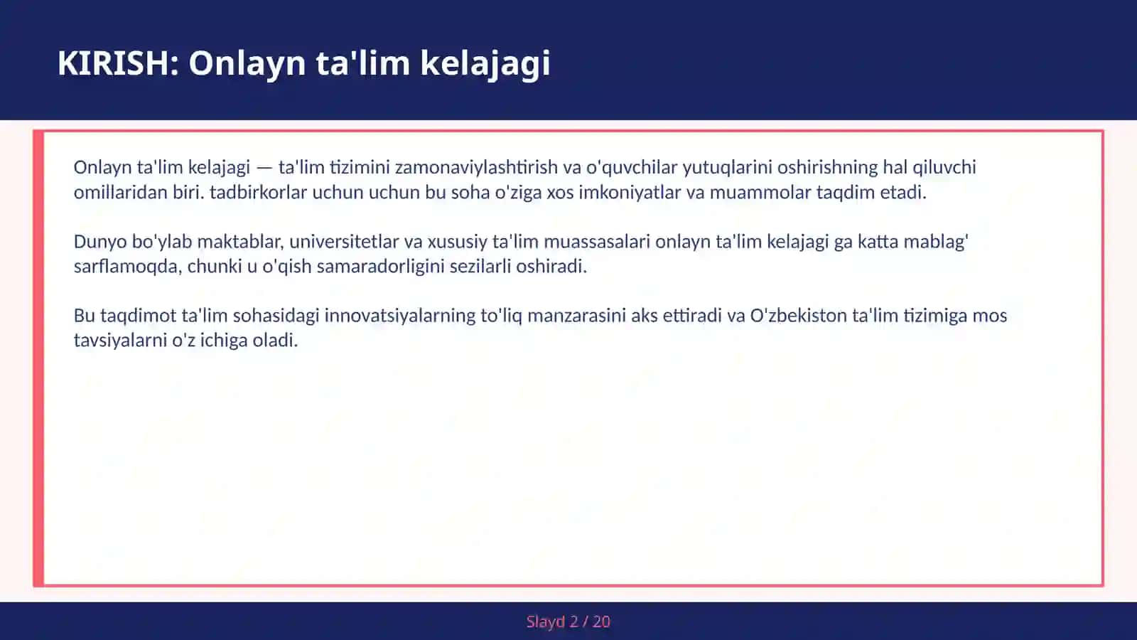 Onlayn ta'lim kelajagi 2