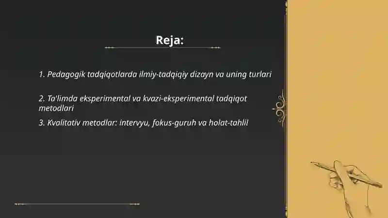 Pedagogika ilmiy - tadqiqot metodlari 2