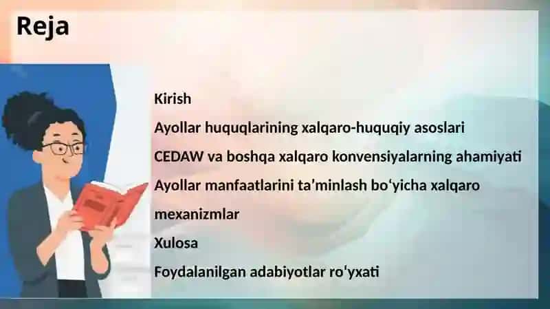 Ayollar manfaatlarini ta’minlashning xalqaro-huquqiy asoslari 2