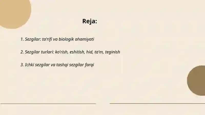 Sezgilar haqida umumiy tushuncha 2