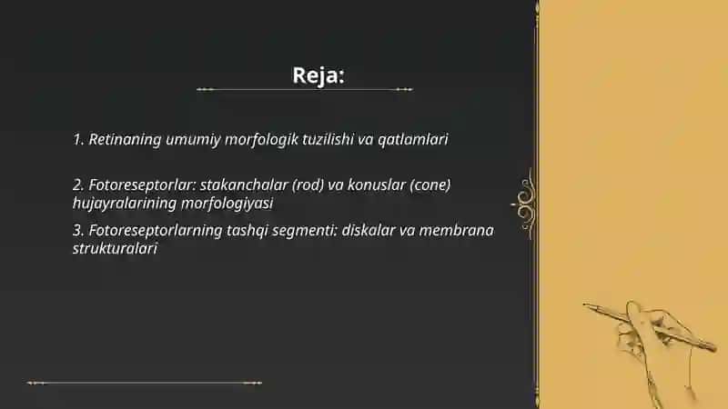 Fotoresepsiyaning morfologik asoslari 2