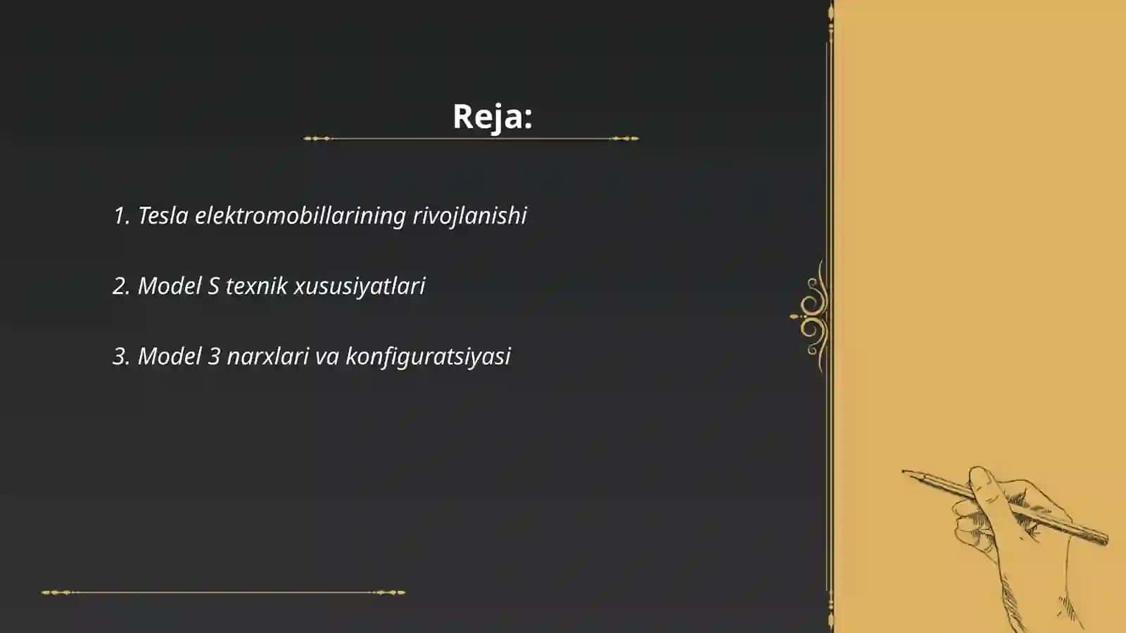 Tesla elektromobil rivojlanishi 2