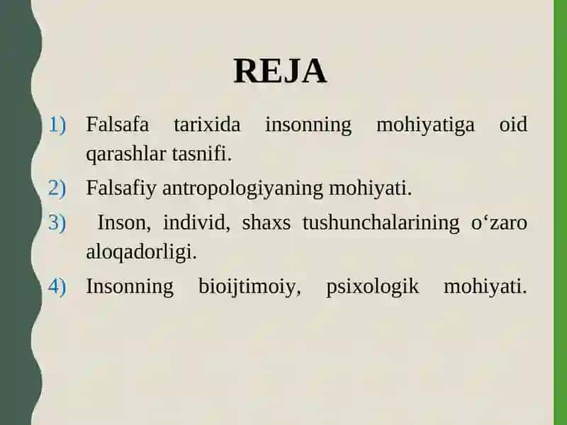 INSON FALSAFASI (FALSAFIY ANTROPOLOGIYA) 2