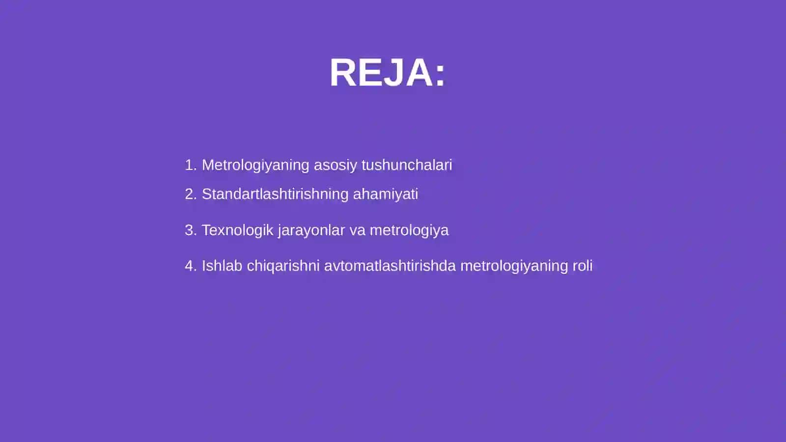 Metrologiya va standartlashtirish: texnolgik jarayonlar VA ishlab chiqarishni avtomatlashtirishdagi o'rni 2