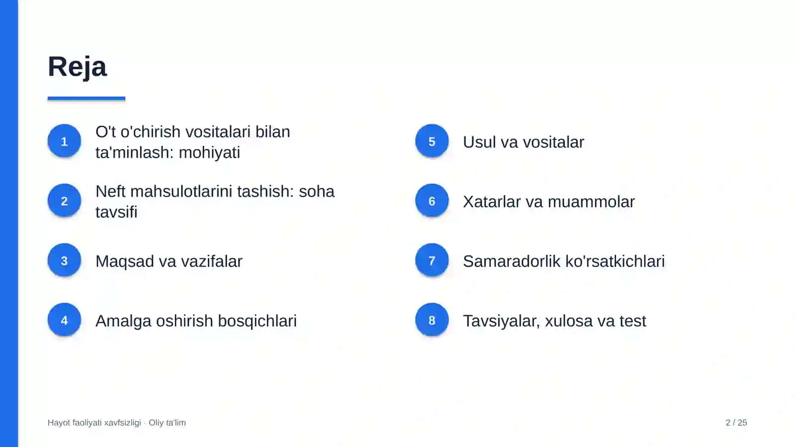 neft mahsulotlarini tashishda o't o'chirish vositalari bilan ta'minlash 8731 2