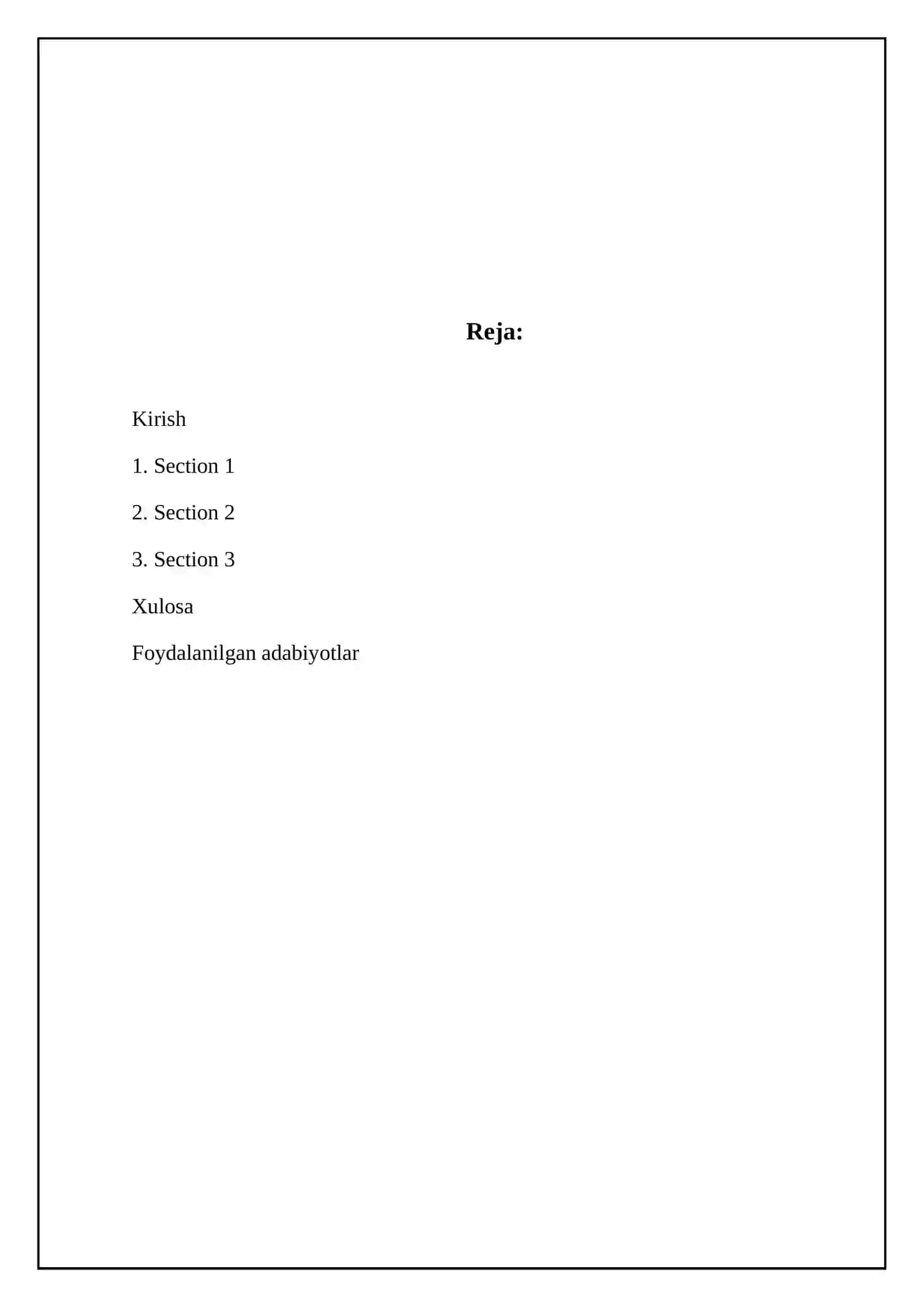REFERAT Mavzu: Oʻzbekcha 2