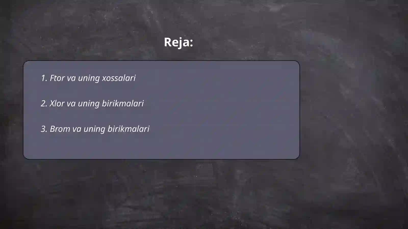Ftor va uning xossalari 2