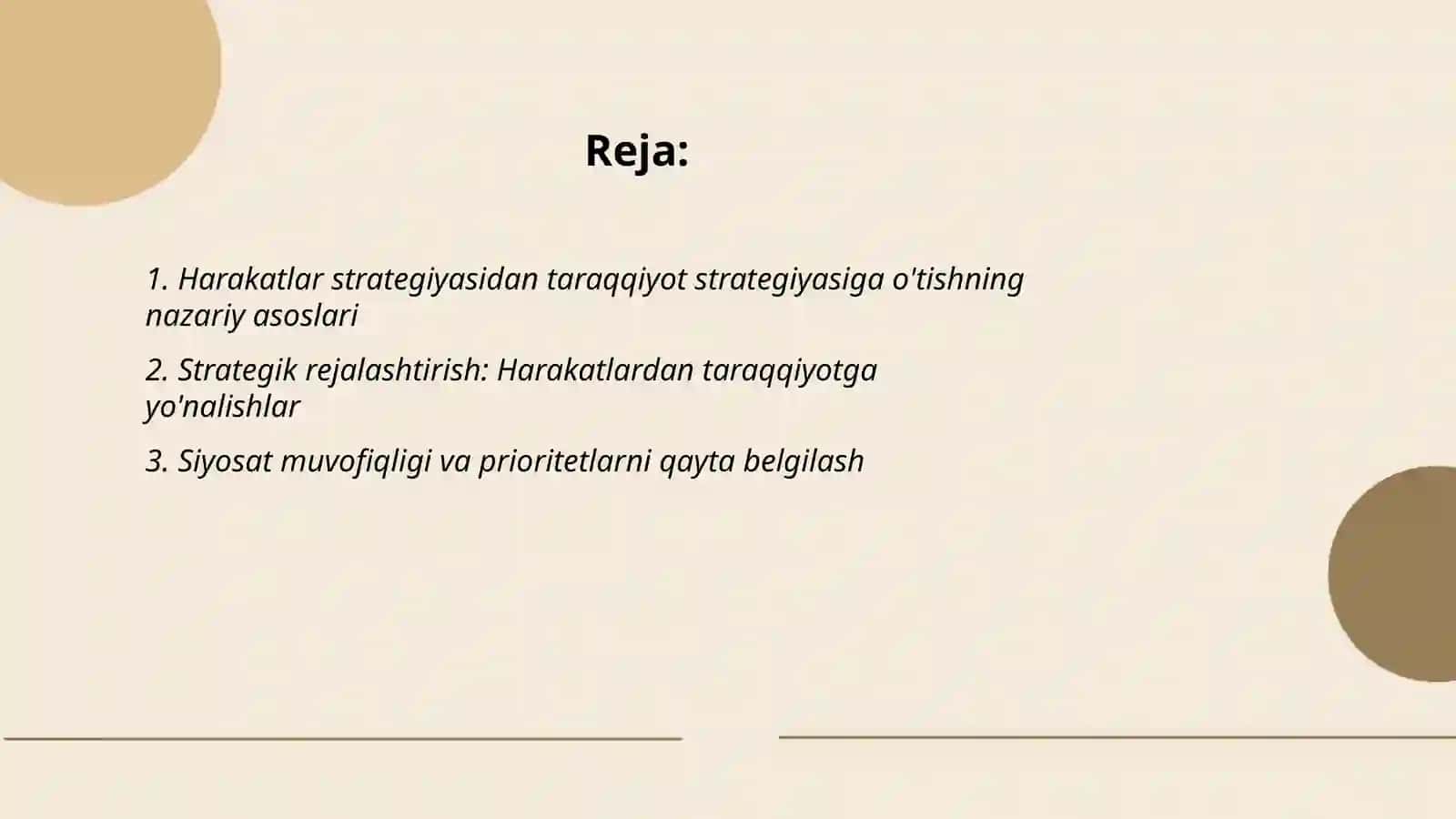 Harakatlar strategiyasidan taraqqiyot strategiyasi sari 2