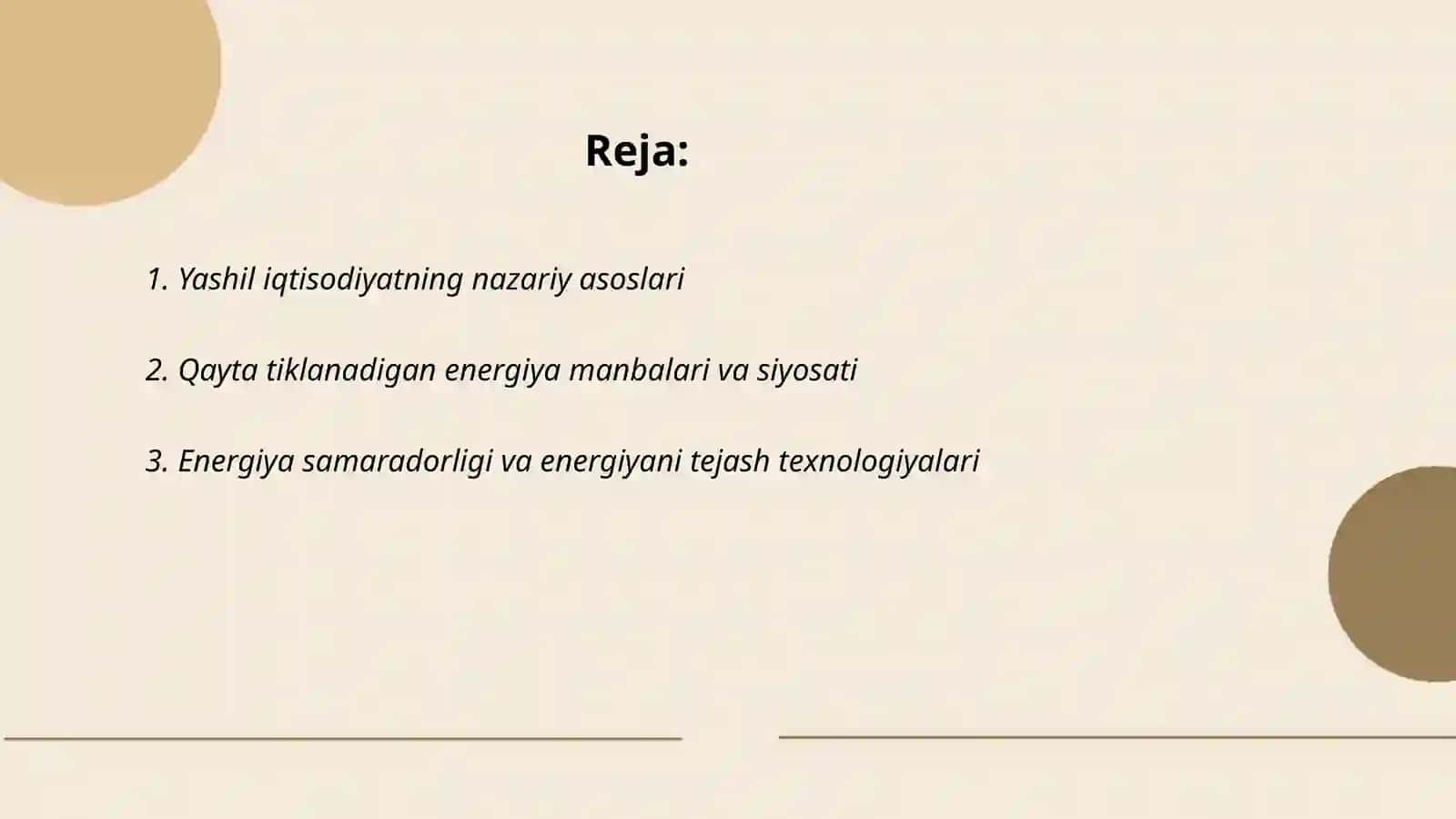 Yashil iqtisodiyatning nazariy asoslari 2