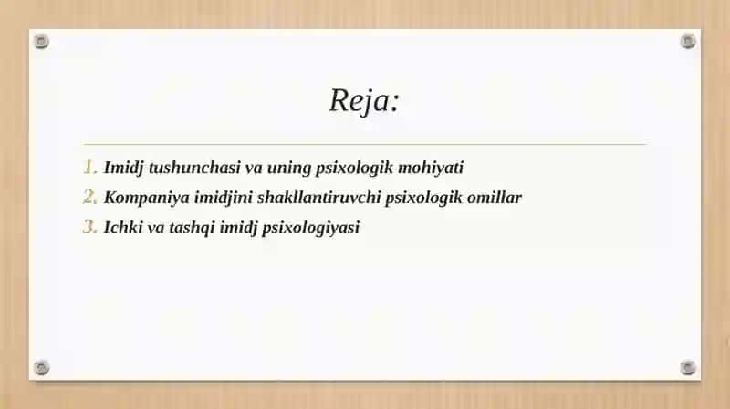 Kompaniya (firma) imidji psixologiyasi 2