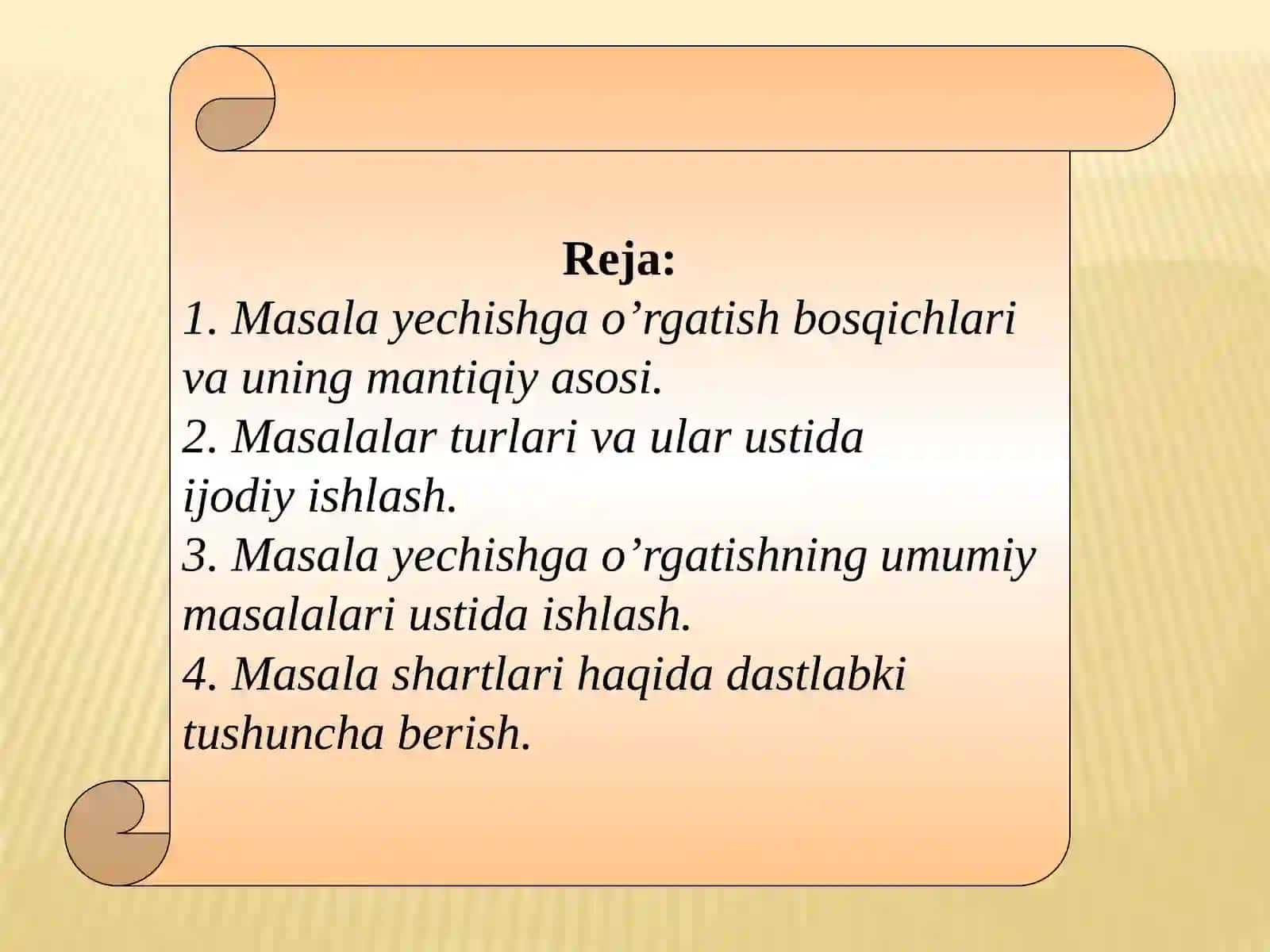 Masalayechishgao’rgatishbosqichlarivauningmantiqiyasosi 2