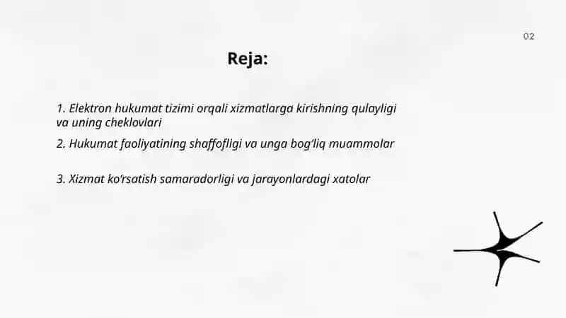 Elektron hukumat tizimidan foydalanishning afzallik va kamchiliklari 2