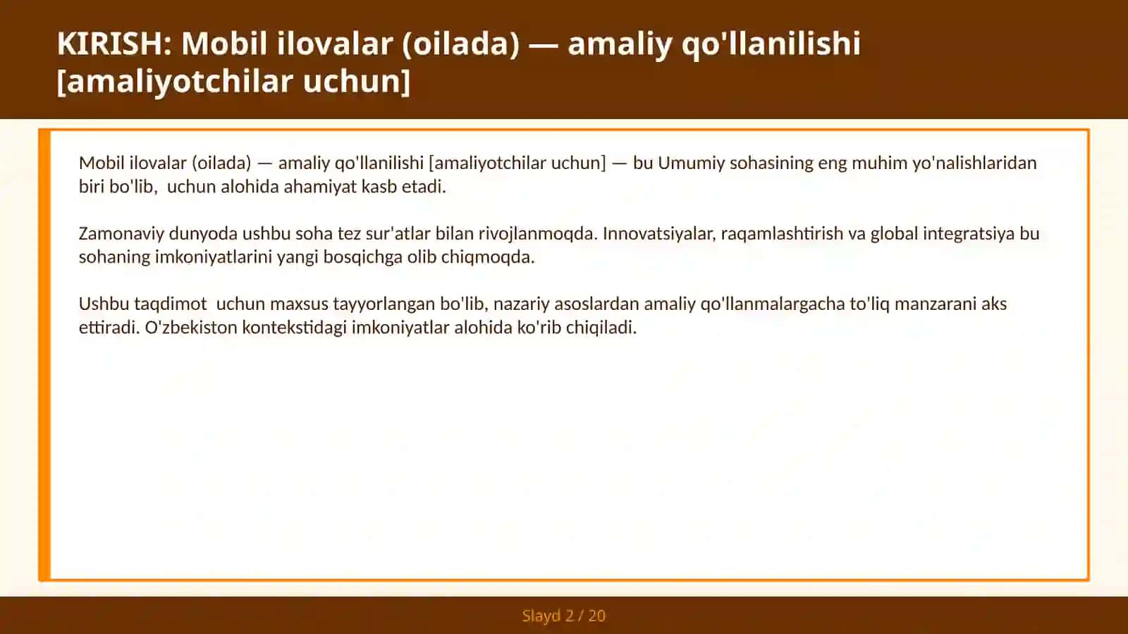 Mobil ilovalar (oilada) — amaliy qo'llanilishi [amaliyotchilar uchun] 2