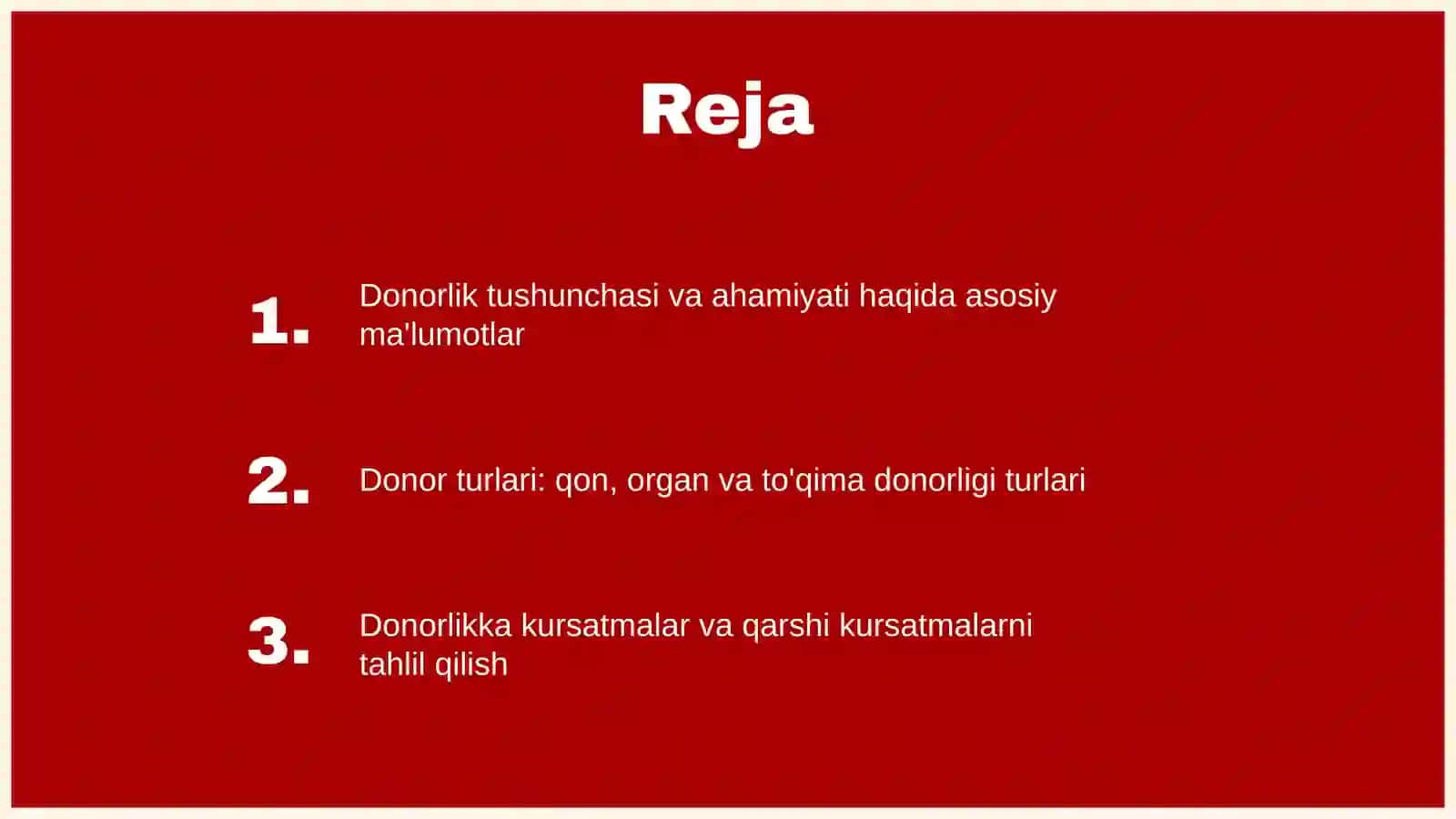 Donorlik, donorturlari va donorlikka kursatmalar va qarshi kursatmalar 2