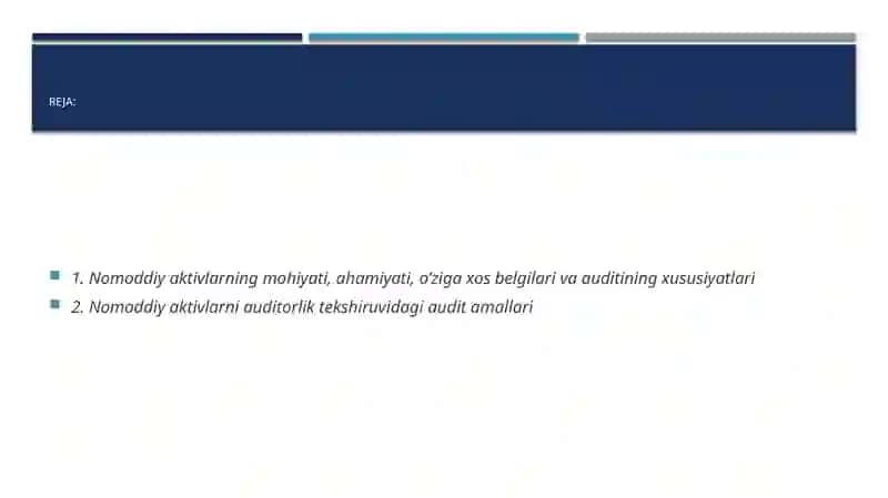 Nomoddiy aktivlarga auditi 2
