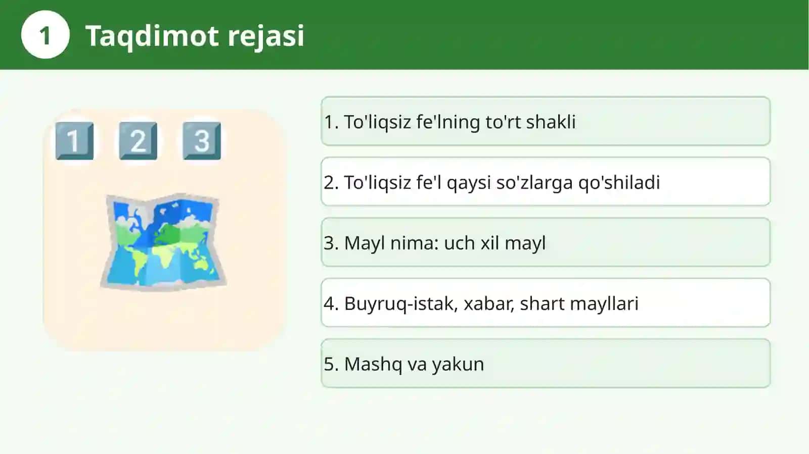 TO'LIQSIZ FE'L VA FE'L MAYLLARI 2