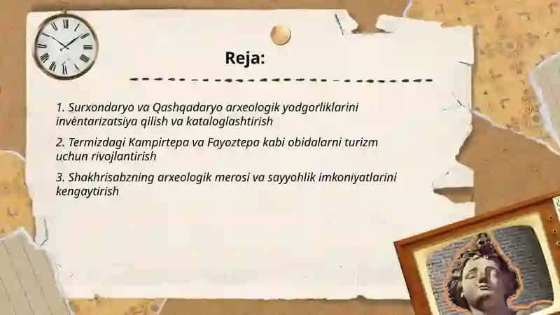 Surxondaryo va Qashqadaryo viloyatlarida arxeologik turizm imkoniyatlari 2