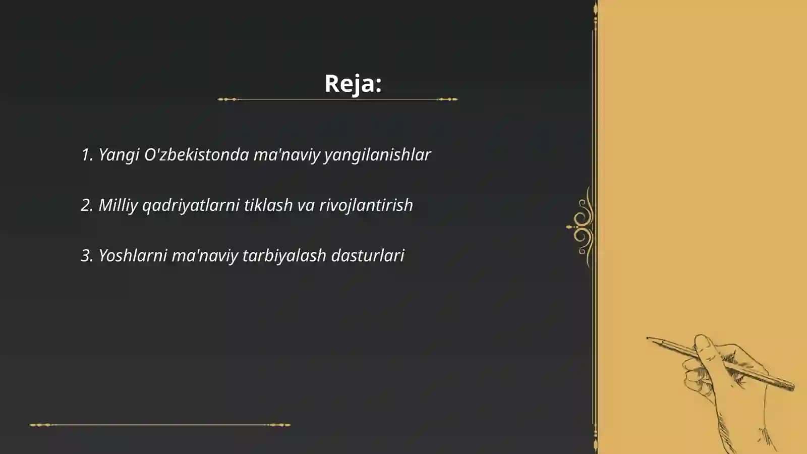 Yangi O'zbekistonda amalga oshirilayotkan ma'naviy o'zgarishlar 2