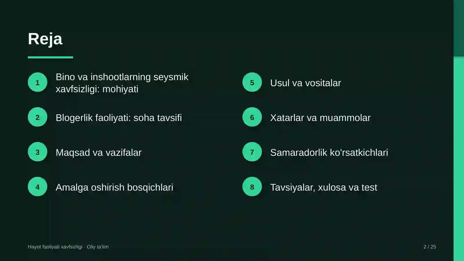 Blogerlik faoliyatida bino va inshootlarning seysmik xavfsizligi 2