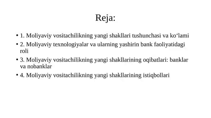 MОLIYАVIY VОSITАCHILIKNING YАNGI SHАKLLАRI 2