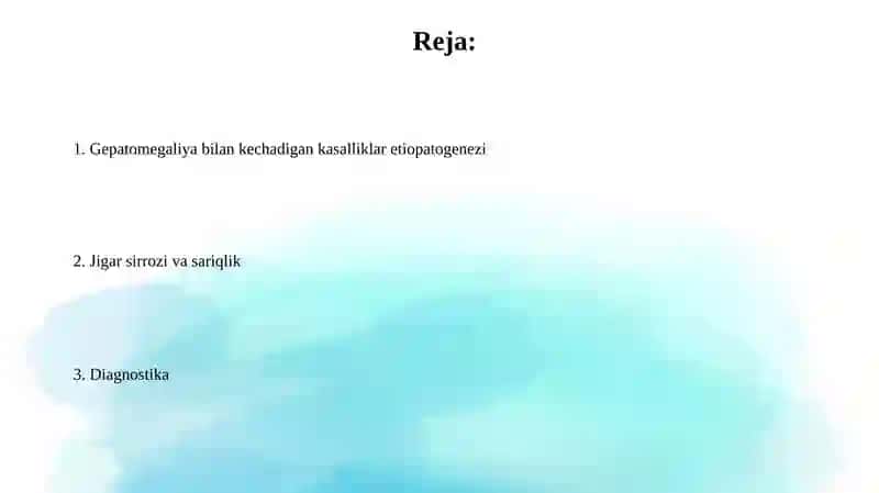 Gepatomegaliya: Ta'rifi va ahamiyati 2