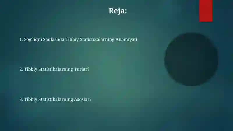 Tibbiy statistika asoslari 2