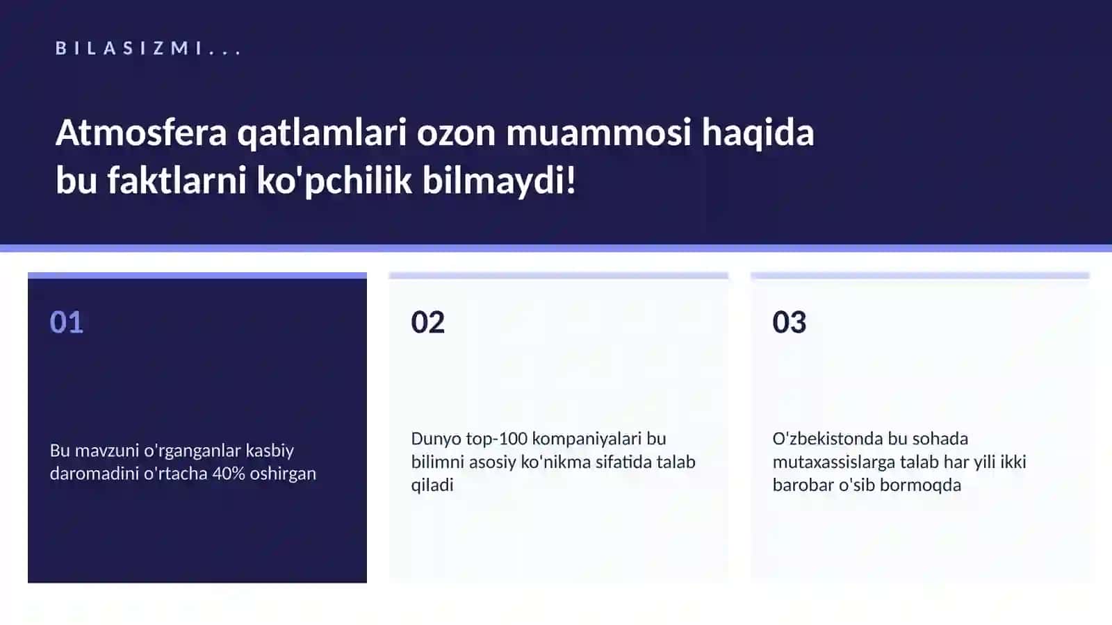 Atmosfera qatlamlari ozon muammosi 2