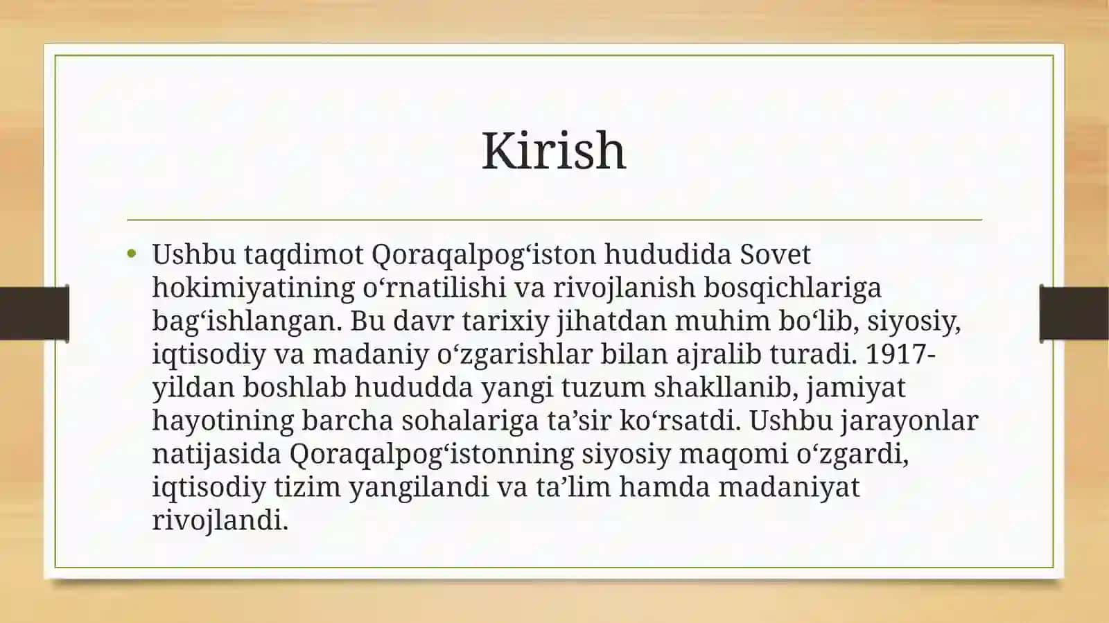 1917-1991 yillarda Qoraqalpog'iston! (Sovet hokimiyatining o'rnatilishi va mustahkamlanishi) 2