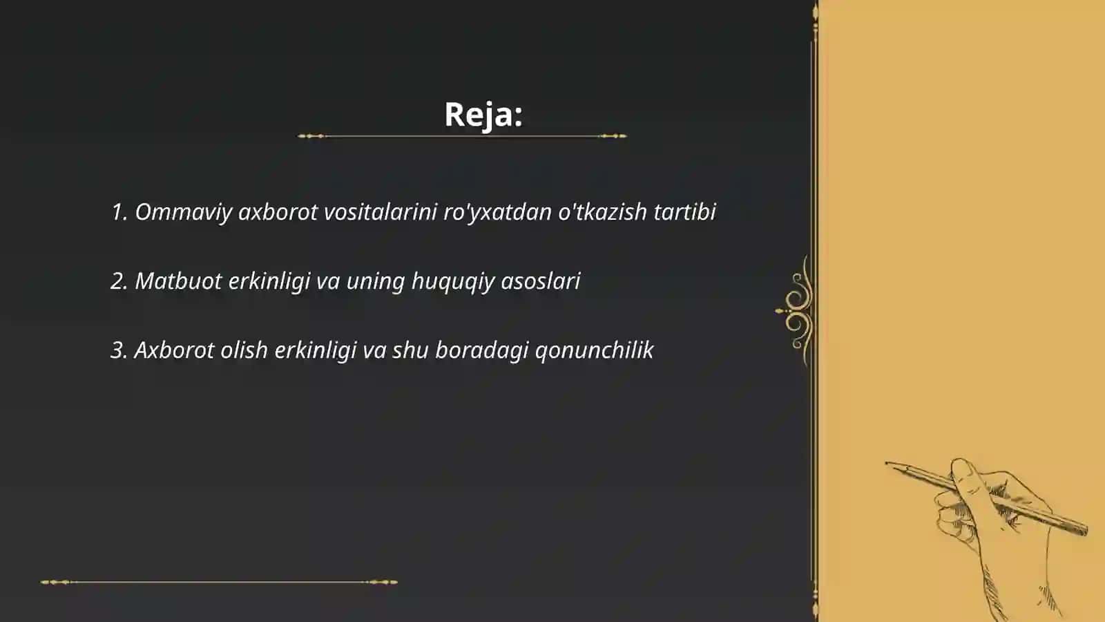 O'zbekiston Respublikasida ommaviy axbarot vositalarining faoliyati 2