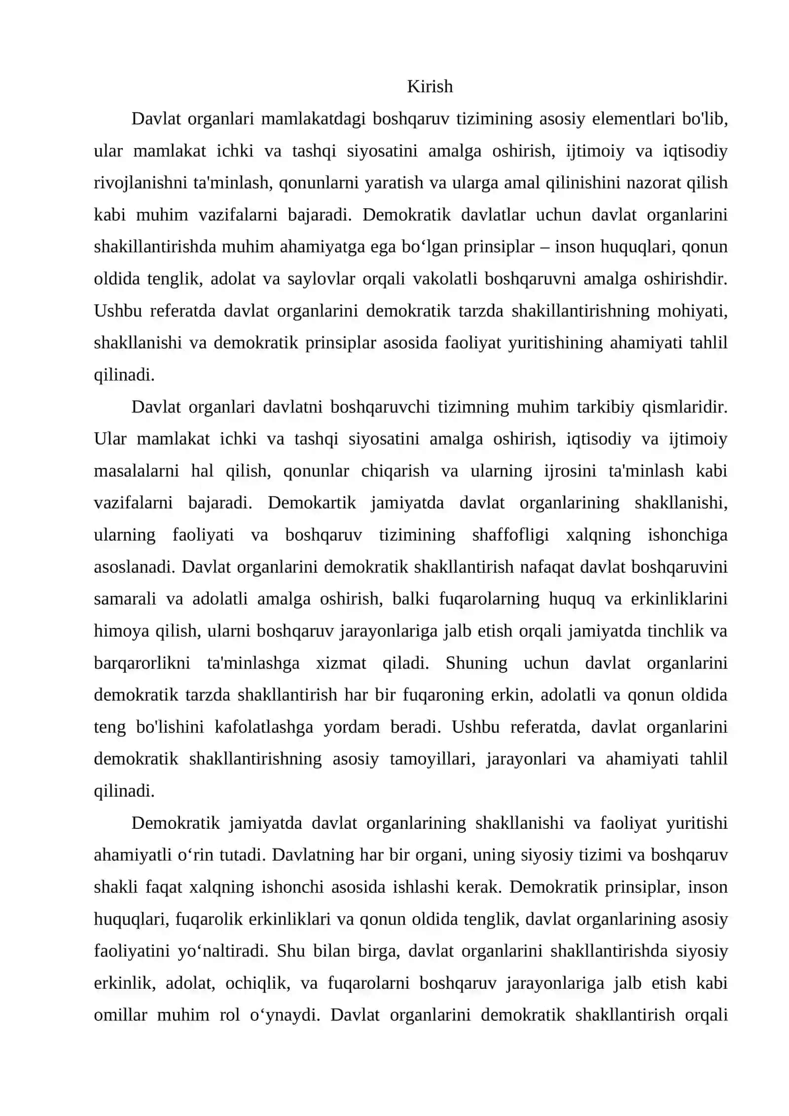 Davlat organlarini demokratik tarzda shakillantirish 2