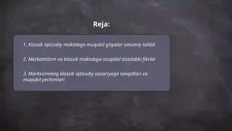 Klassik Iqtisodiy Maktabga Muqobil G‘oyalarning Mohiyadti 2