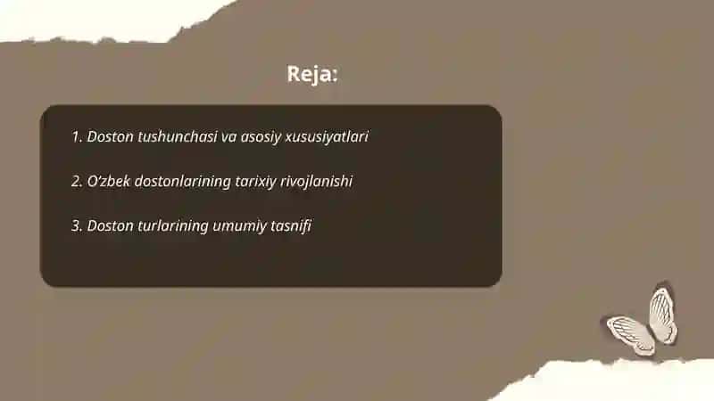 Oʻzbek folklorida doston va uning turlari 2