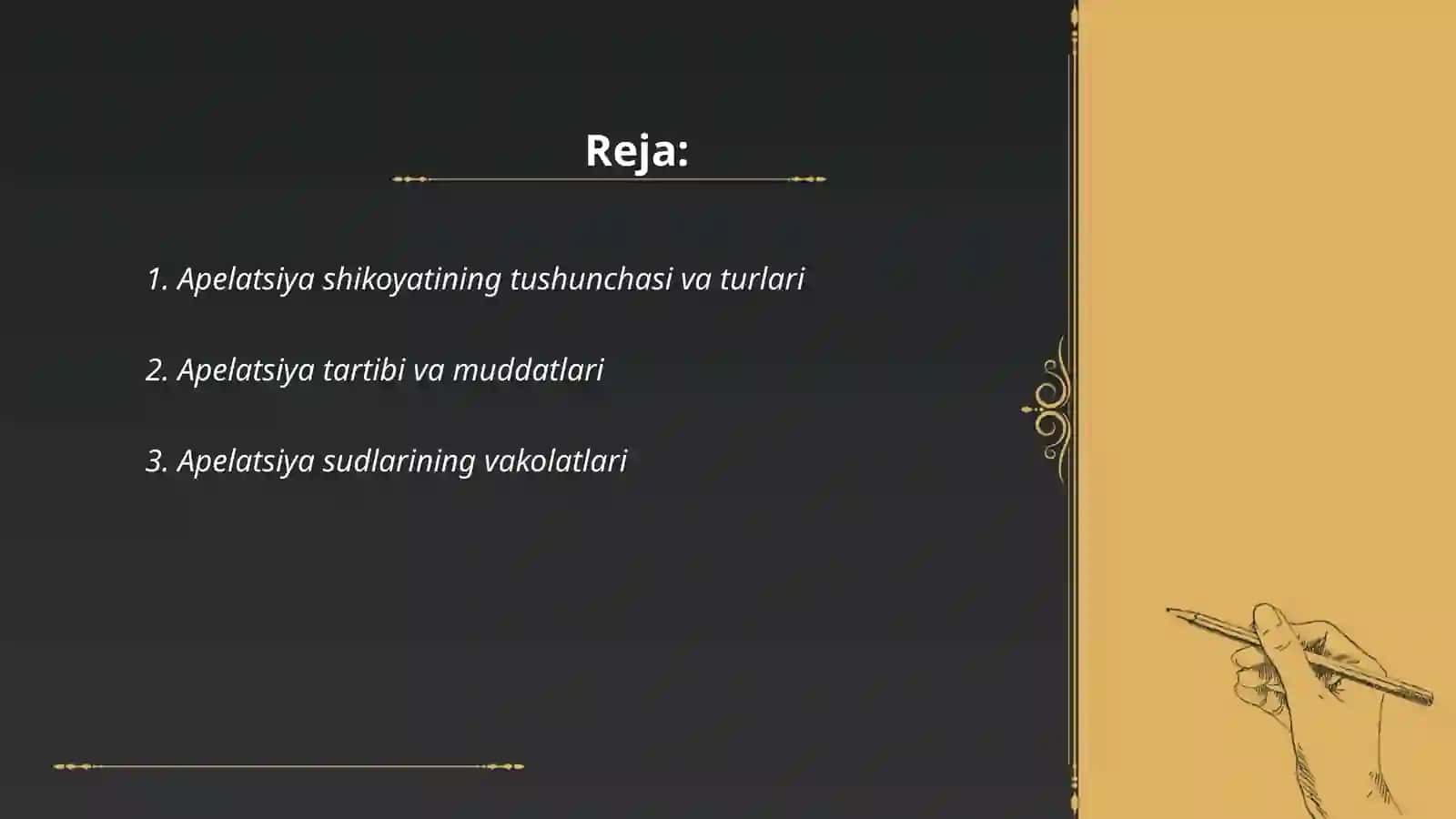 Apelatsiya va taftish 2