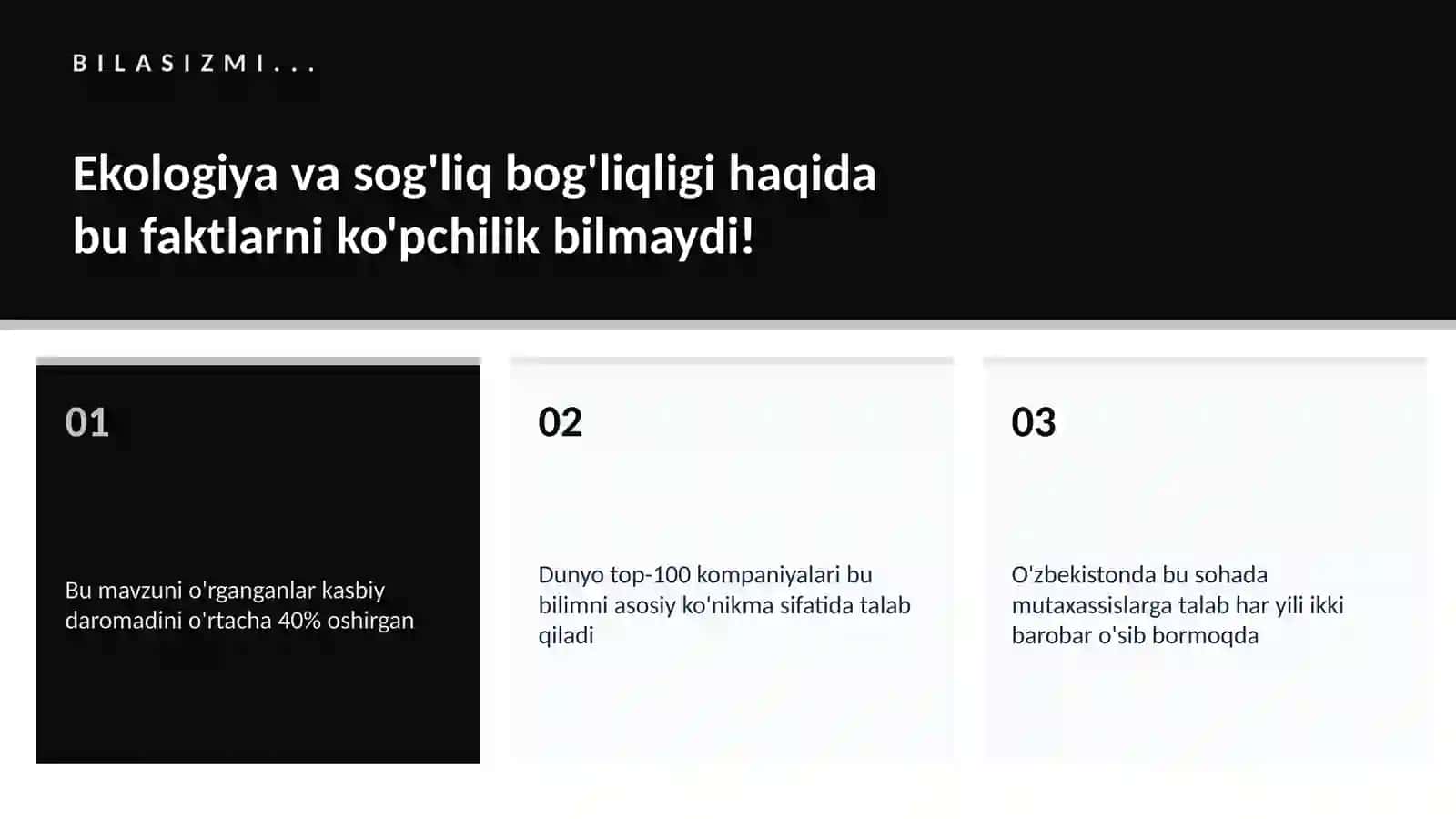 Ekologiya va sog'liq bog'liqligi 2