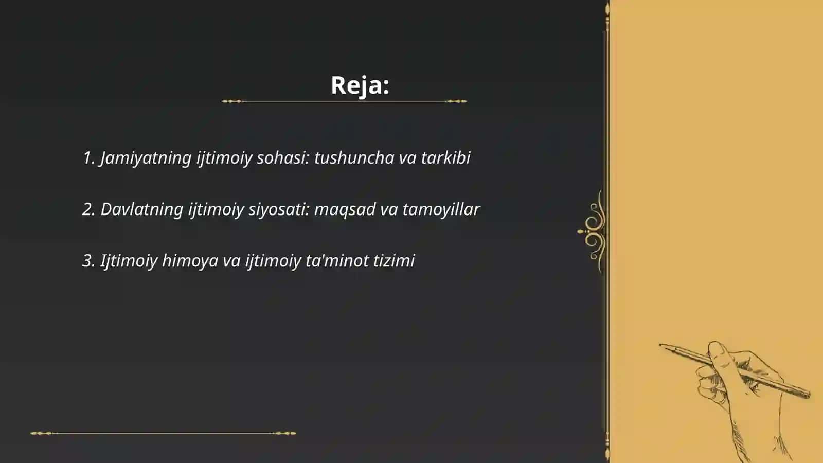 Jamiyatning ijtimoiy sohasi va davlatning ijtimoiy siyosati 2