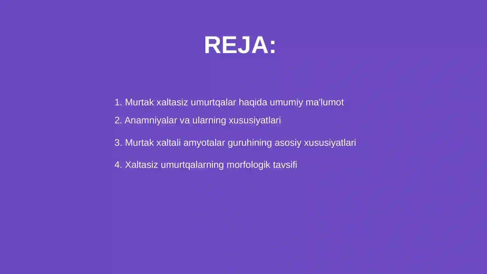 Murtak xaltasiz umurtqalar 2