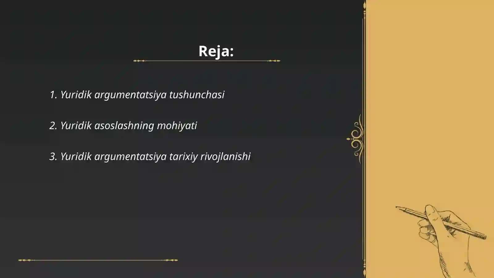 Yuridik argumintatsiya yuridik asoslashning yurist faoliyatidagi roli 2