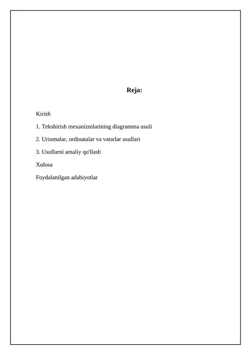 Mexanizmlarni tekshirishning diagrammalari usuli 2