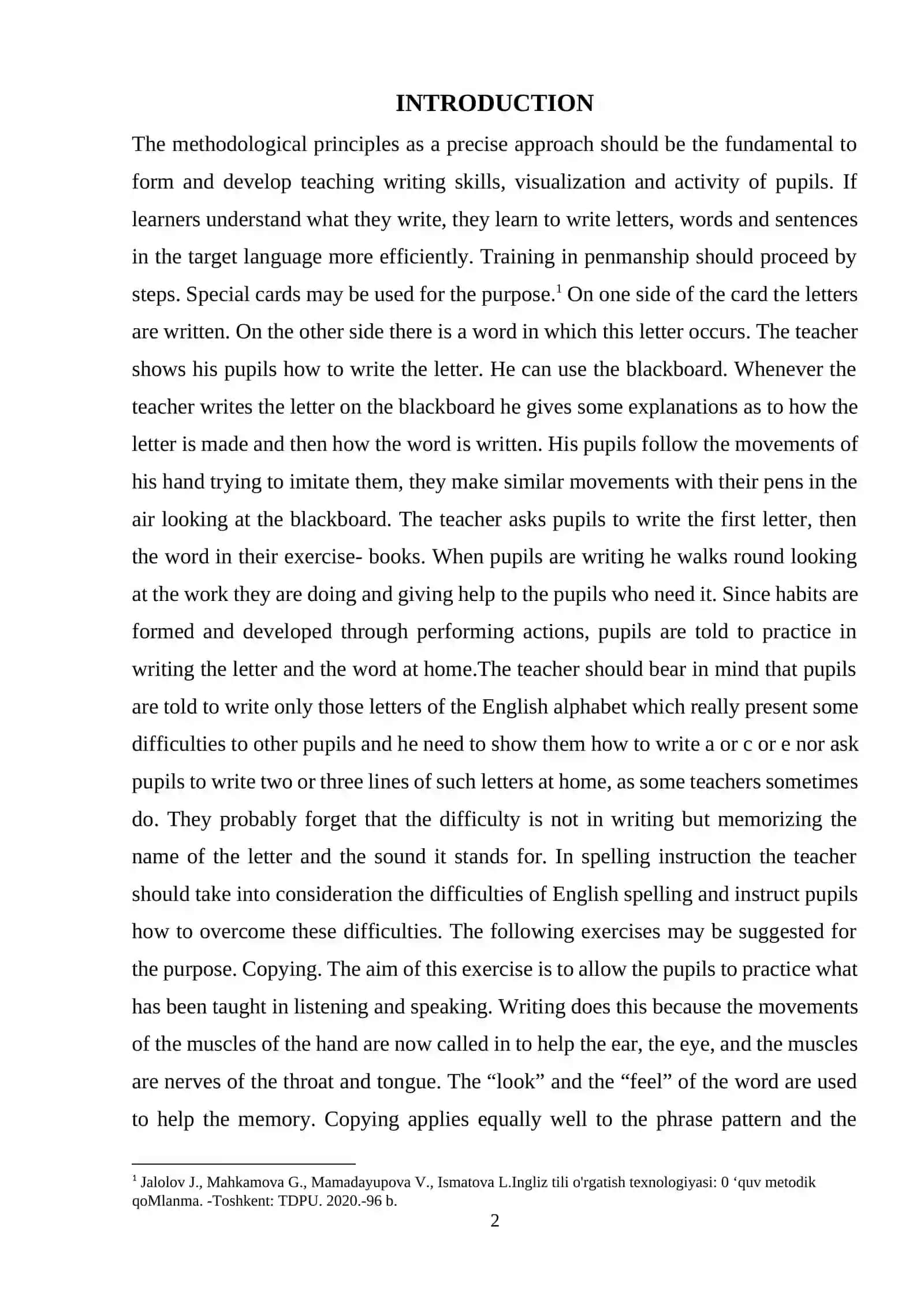 Teaching writing on the topic Famous athletes for the Pre-intermediate level pupils 2
