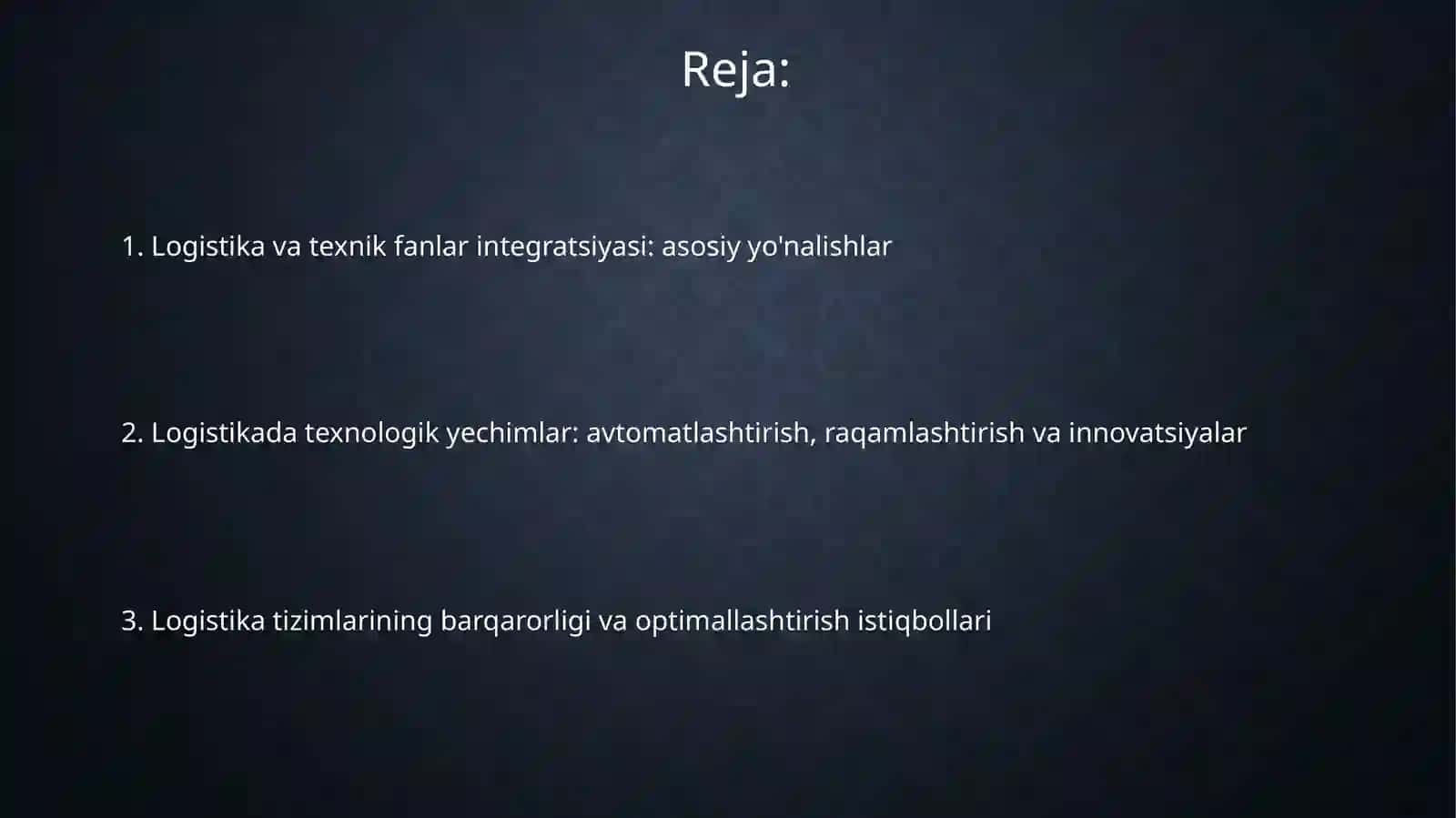 Logistikaning texnikavat texnologiya fanlari bilan aloqadorligi 2