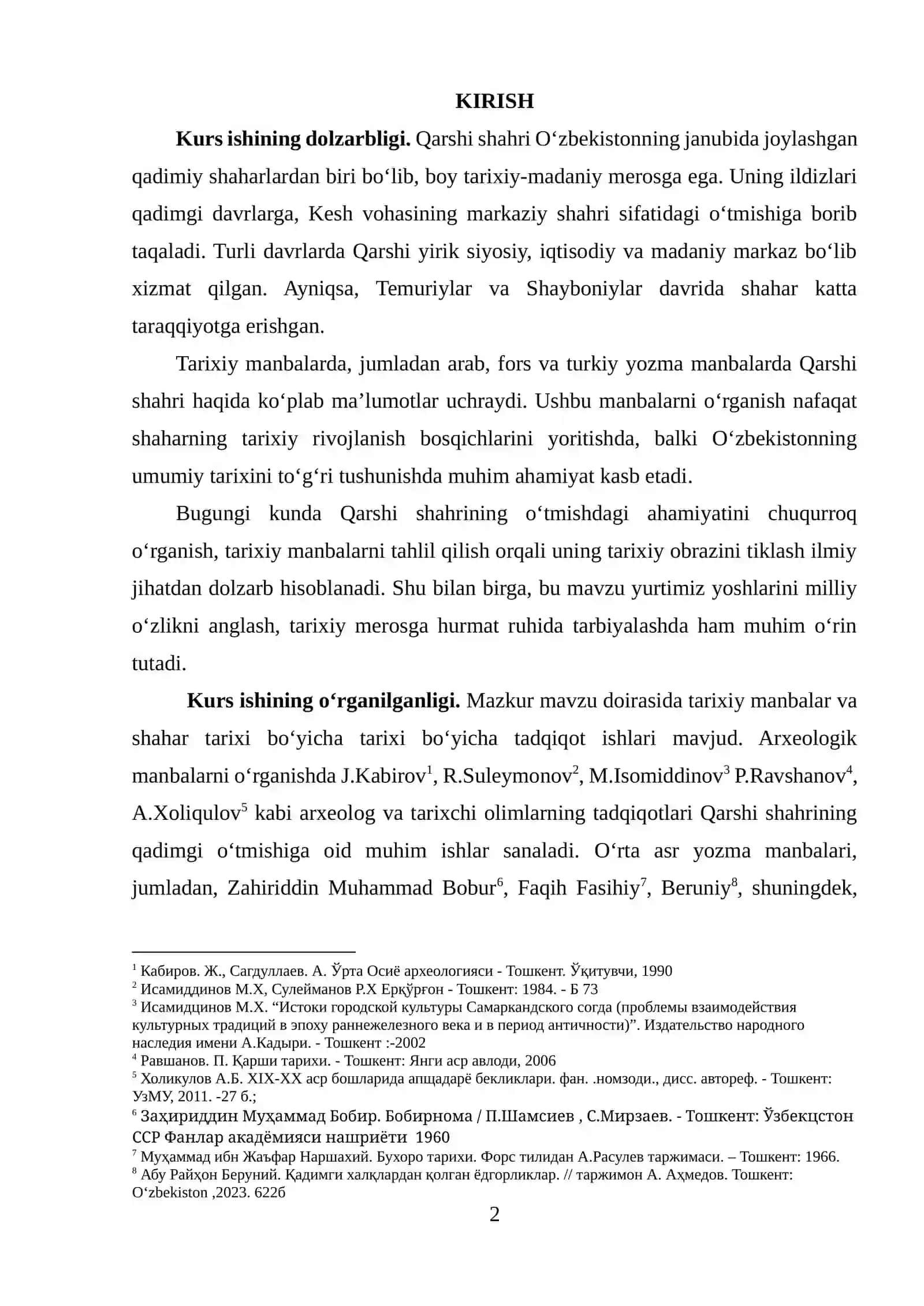 Qarshi shahri tarixiga oid manbalar 2